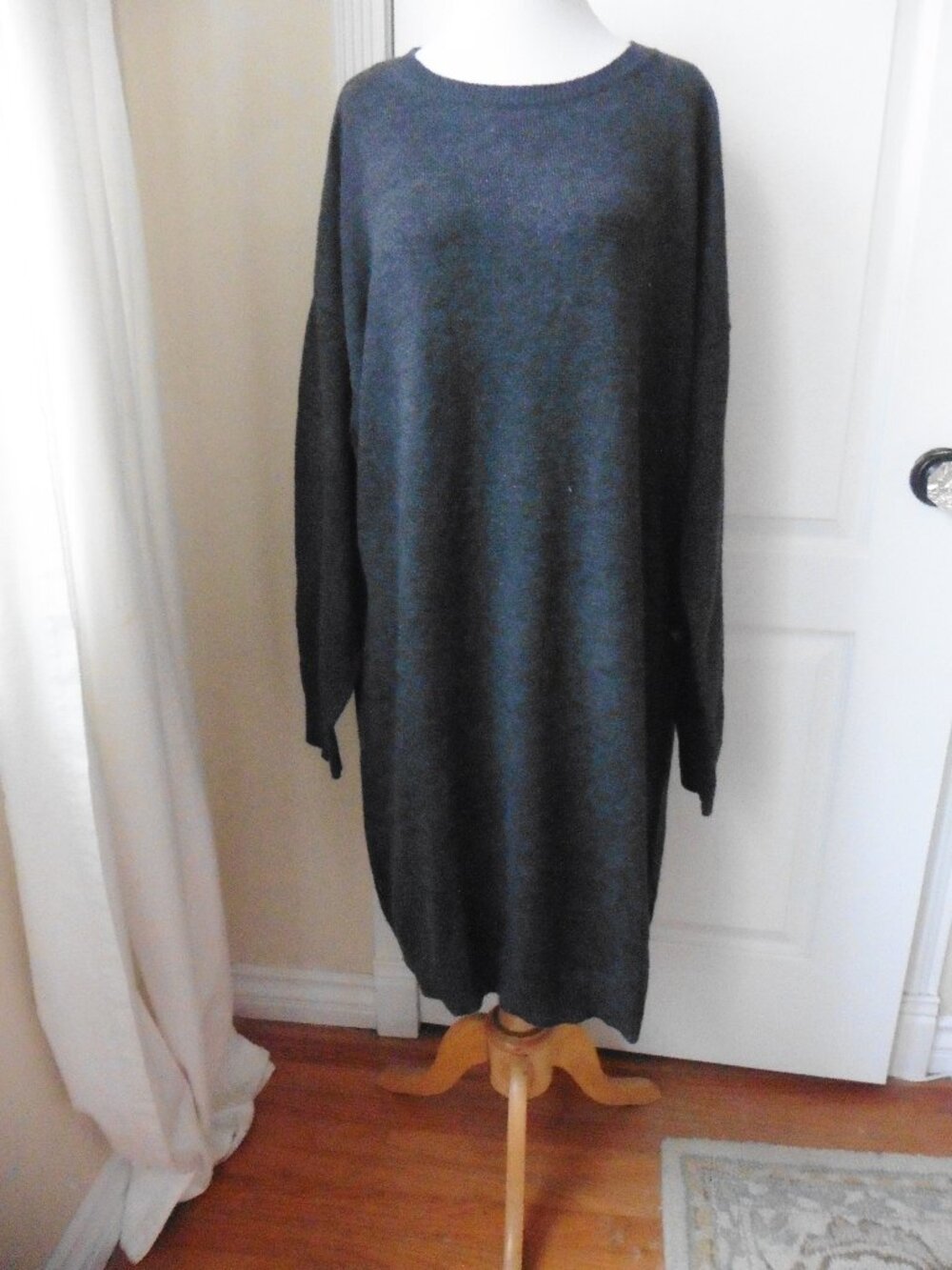 GAP Gray Knit with a Touch of Metallic Sweater Dress XL NWT